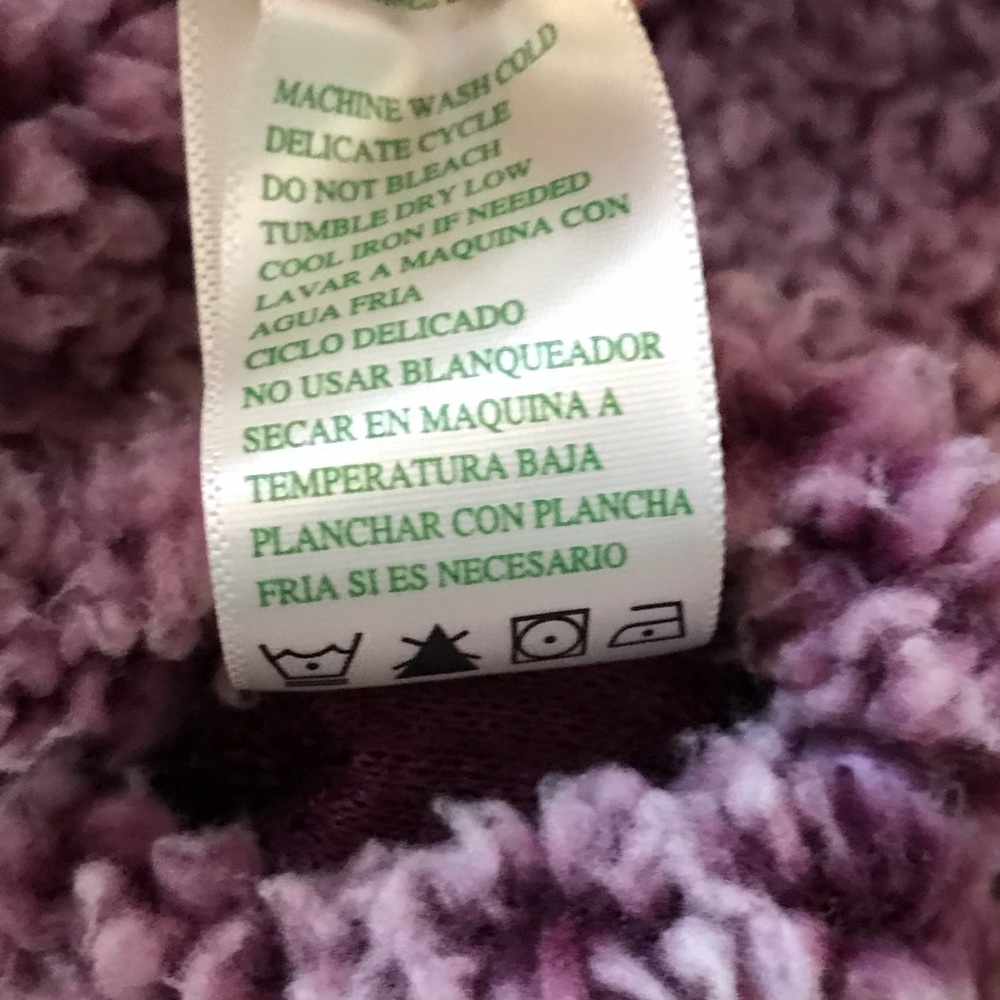 GreenTea Sherpa 1/4 Zip Pull Over Burgundy Small - Picture 12 of 12
